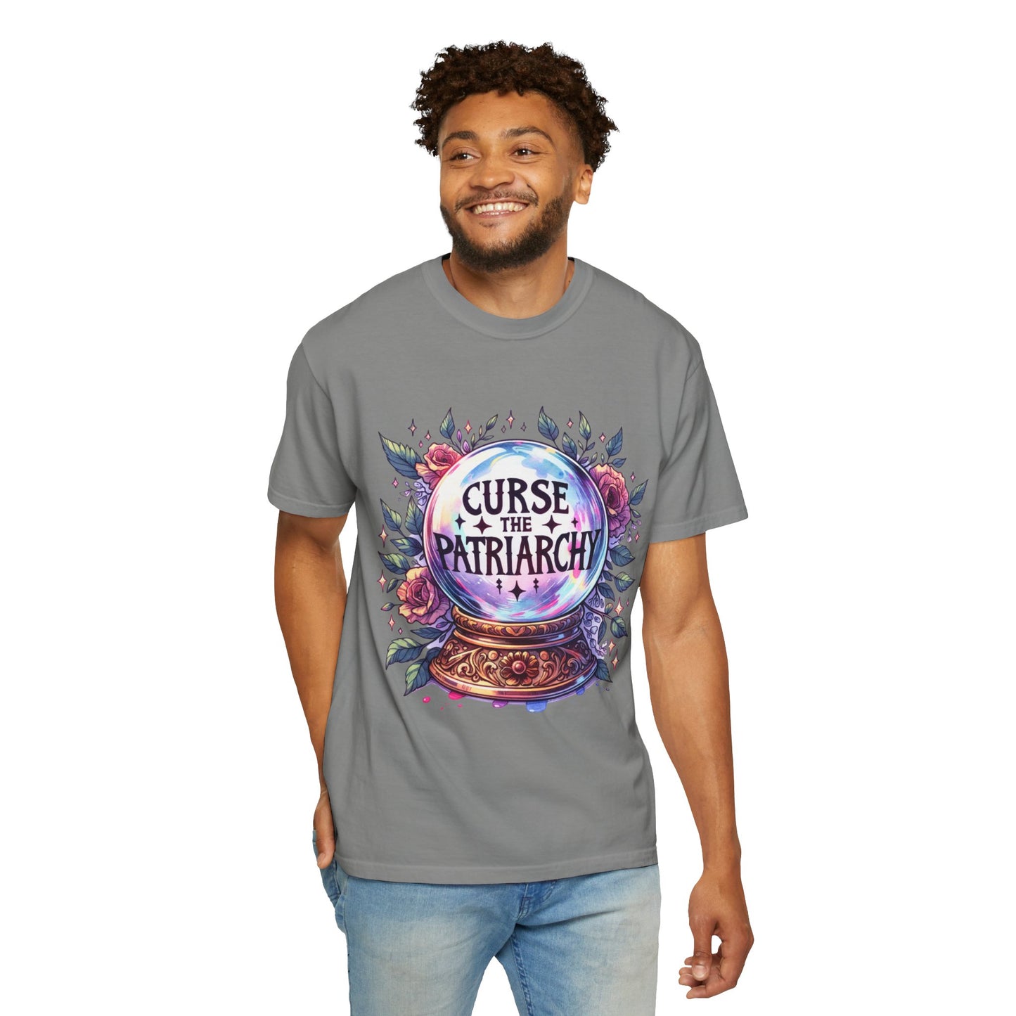 Curse the Patriarchy T-Shirt, Unisex Garment-Dyed Tee for Feminists, Gift for Women, Activist Apparel, Casual Wear, Vintage Style