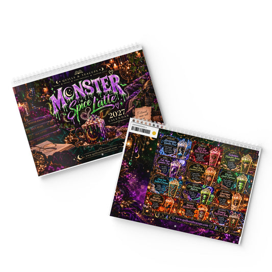 Monster Spice Latte 2027 Calendar — Fictional Men Are Better ☕💜💚