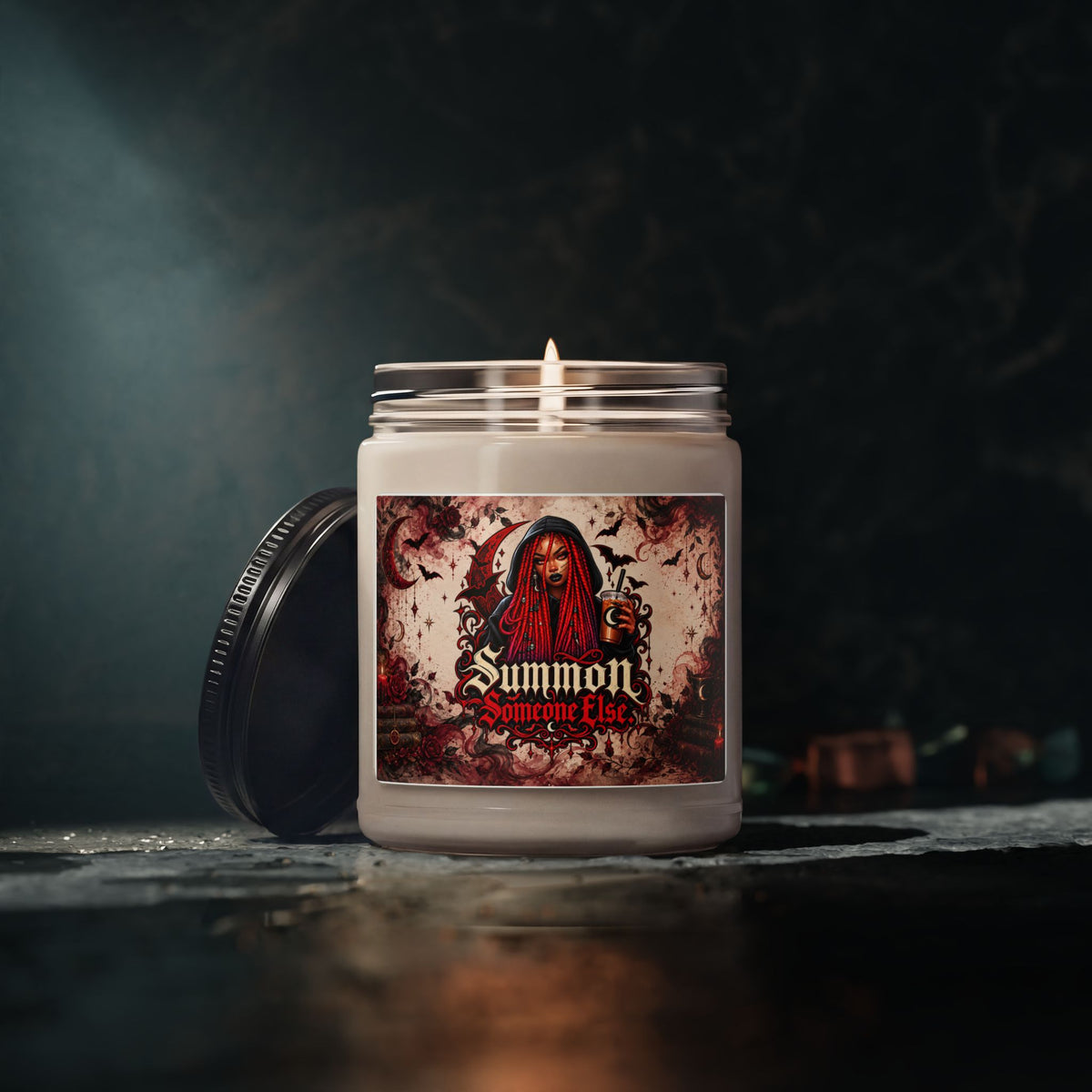 Summon Someone Else Candle | Gothic Witchy Candle | Dark Humor Gift for Book Lovers