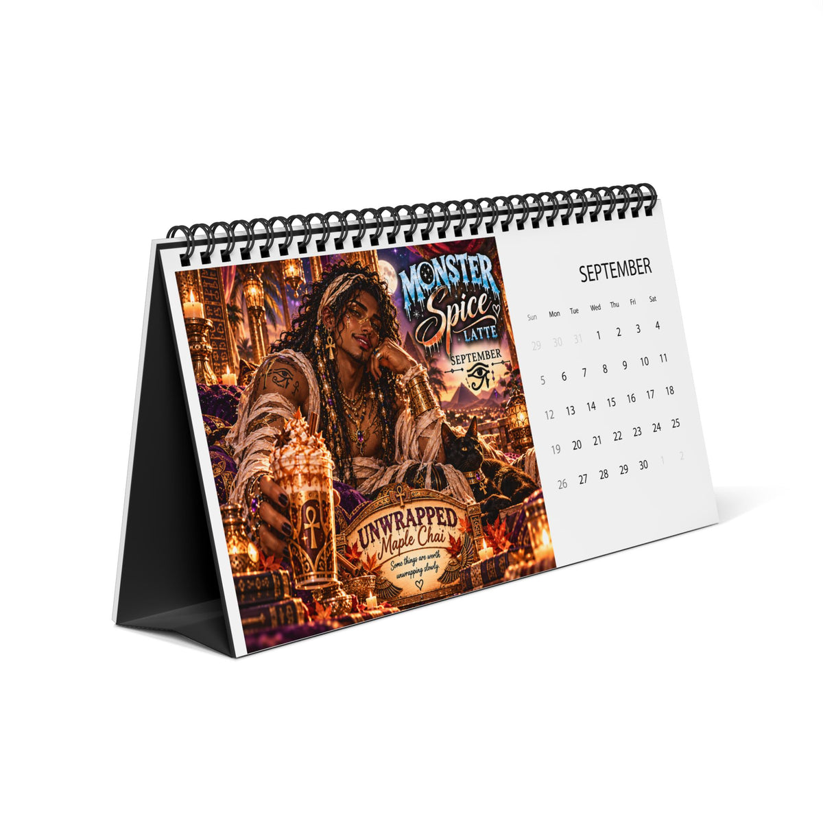 Monster Spice Latte: A 2027 Calendar of Fictional Men & Questionable Cravings ☕️👹