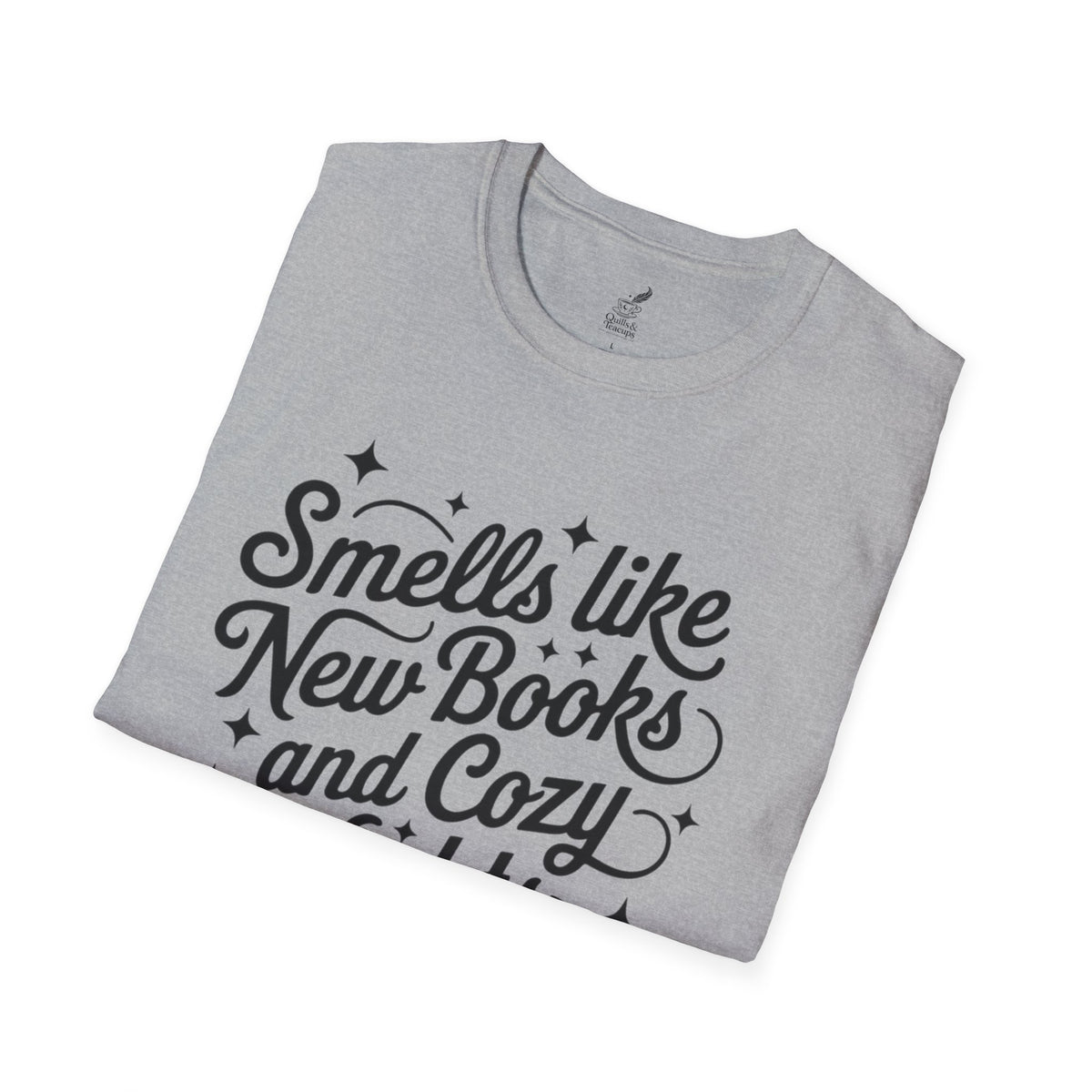 Smells Like New Books and Cozy Nights Shirt | Book Lover T-Shirt | Star Graphic Reader Tee | Librarian Gift | Bookish Shirt