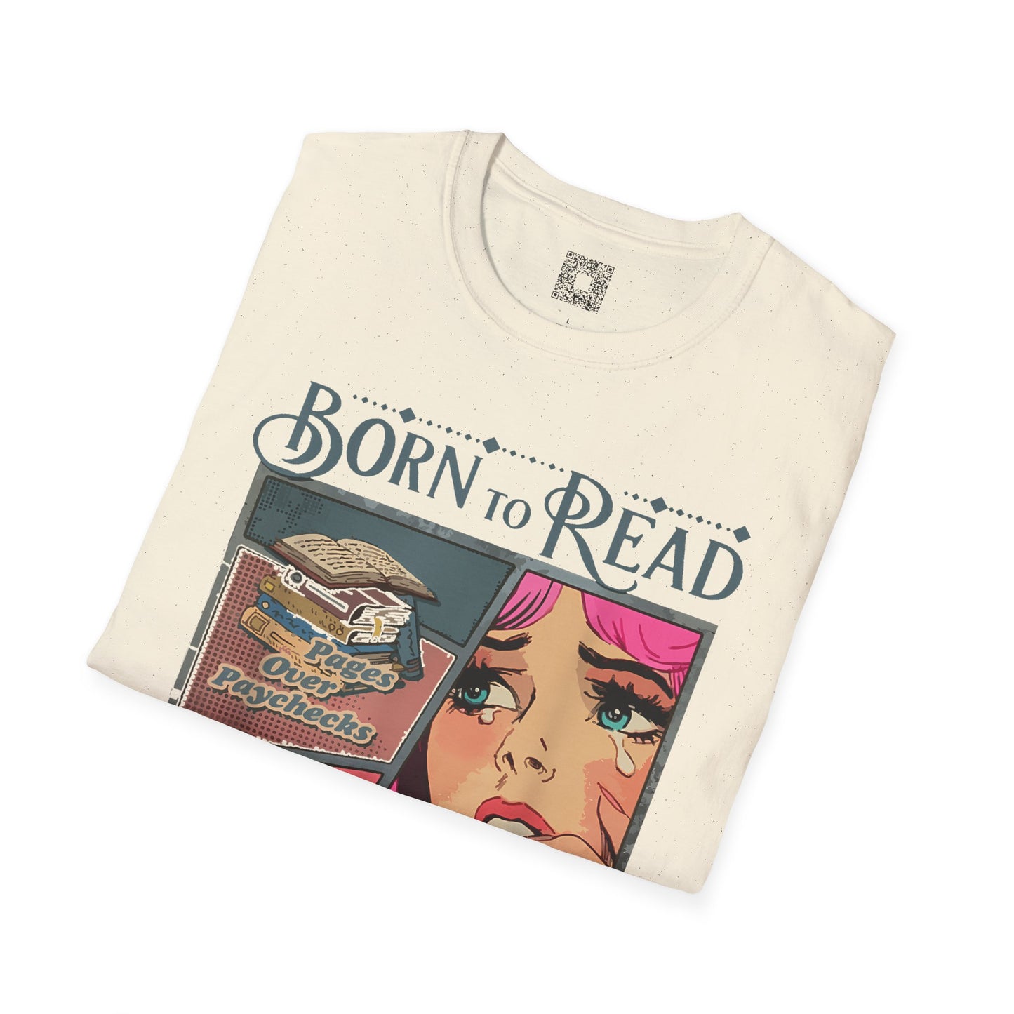 Born to Read Unisex Softstyle T-Shirt, Tee for Book Lovers, Perfect Gift for Book Nerds, Literary Humor