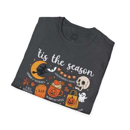 Tis The Season t-shirt, Spooky Season shirt, Spooky Season Shirt, Fall Fashion Top, Halloween Gift, Cozy Autumn Wear, Pumpkin Shirt