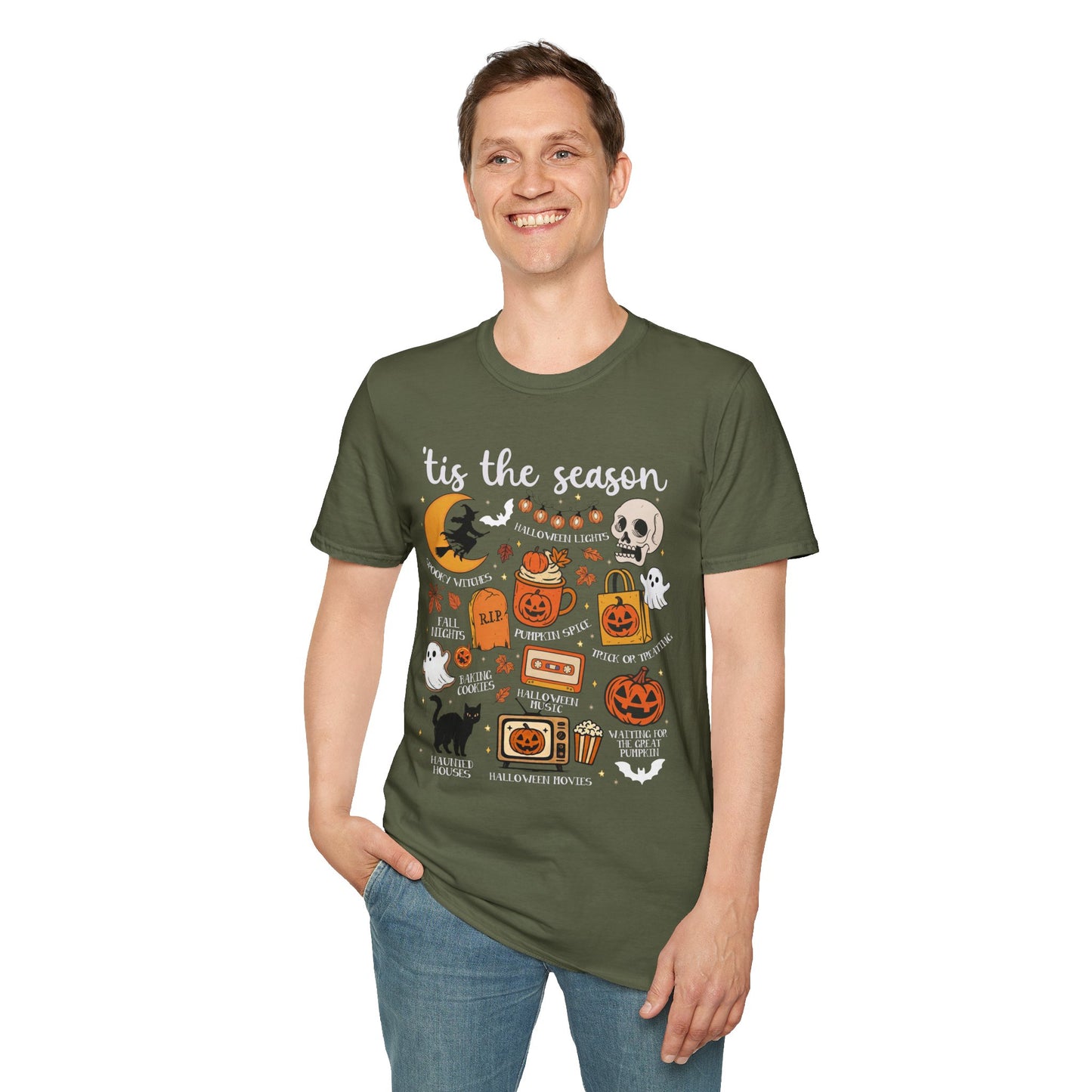 Tis The Season t-shirt, Spooky Season shirt, Spooky Season Shirt, Fall Fashion Top, Halloween Gift, Cozy Autumn Wear, Pumpkin Shirt