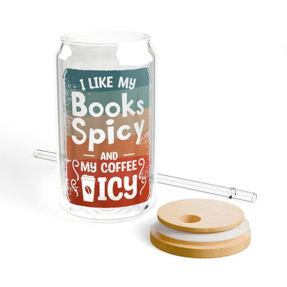 Spicy Book Lover Sipper Glass | 16oz Coffee & Tea Tumbler | Perfect Gift for Readers & Coffee Aficionados | Eco-Friendly Drinkware | [...]