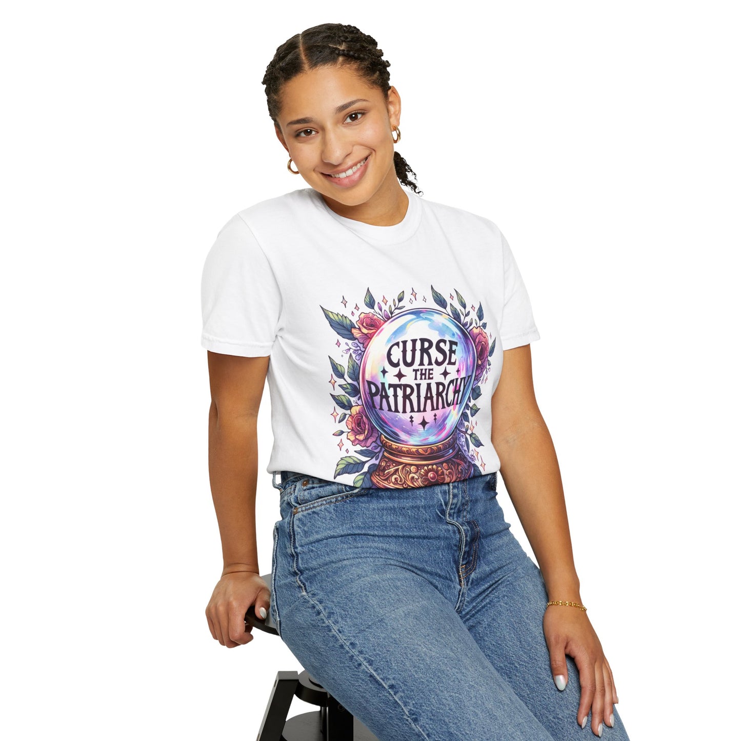 Curse the Patriarchy T-Shirt, Unisex Garment-Dyed Tee for Feminists, Gift for Women, Activist Apparel, Casual Wear, Vintage Style
