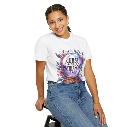 Curse the Patriarchy T-Shirt, Unisex Garment-Dyed Tee for Feminists, Gift for Women, Activist Apparel, Casual Wear, Vintage Style