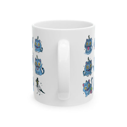 Derpy Ceramic Mug, Demon Hunter Tiger Kpop Fan Gift, Derpy Mug, 11oz, Unique Coffee Cup, Funny KPOP Lover Present, Gift for Mug Lovers