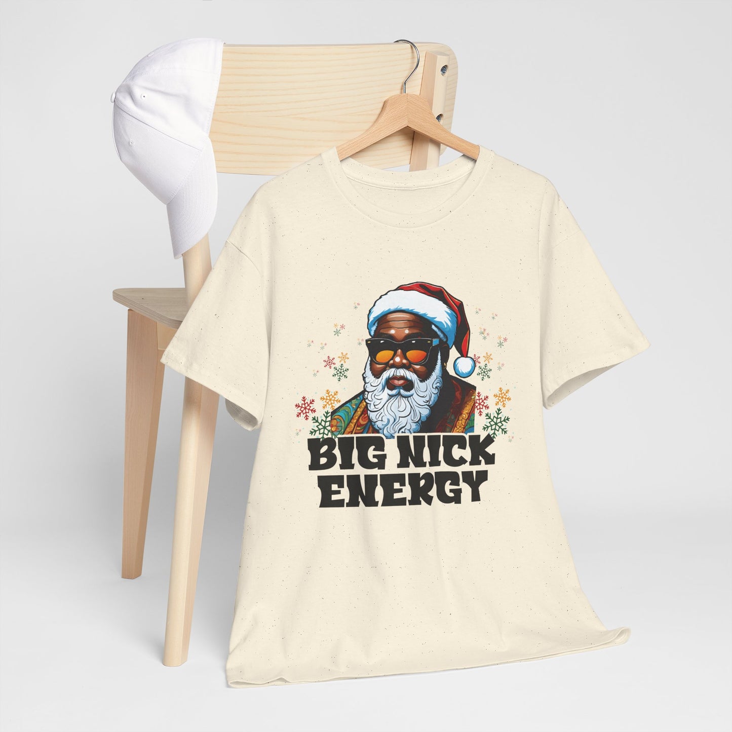 T-Shirt — "Big Nick Energy" Santa Graphic Tee | Christmas Holiday Gift