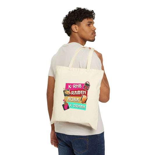 K-Drama Inspired Cotton Canvas Tote Bag for Foodie Lovers, Reusable Grocery Bag, Fun Shopping Tote, Cute Gift for K-Pop Fans, [...]