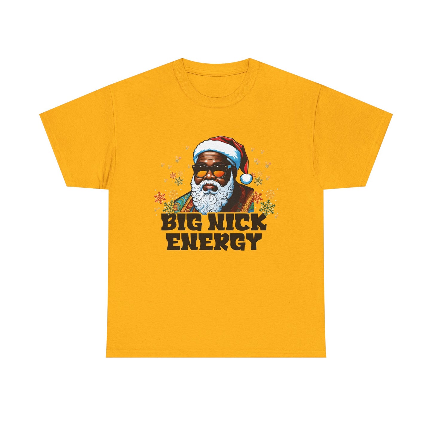 T-Shirt — "Big Nick Energy" Santa Graphic Tee | Christmas Holiday Gift