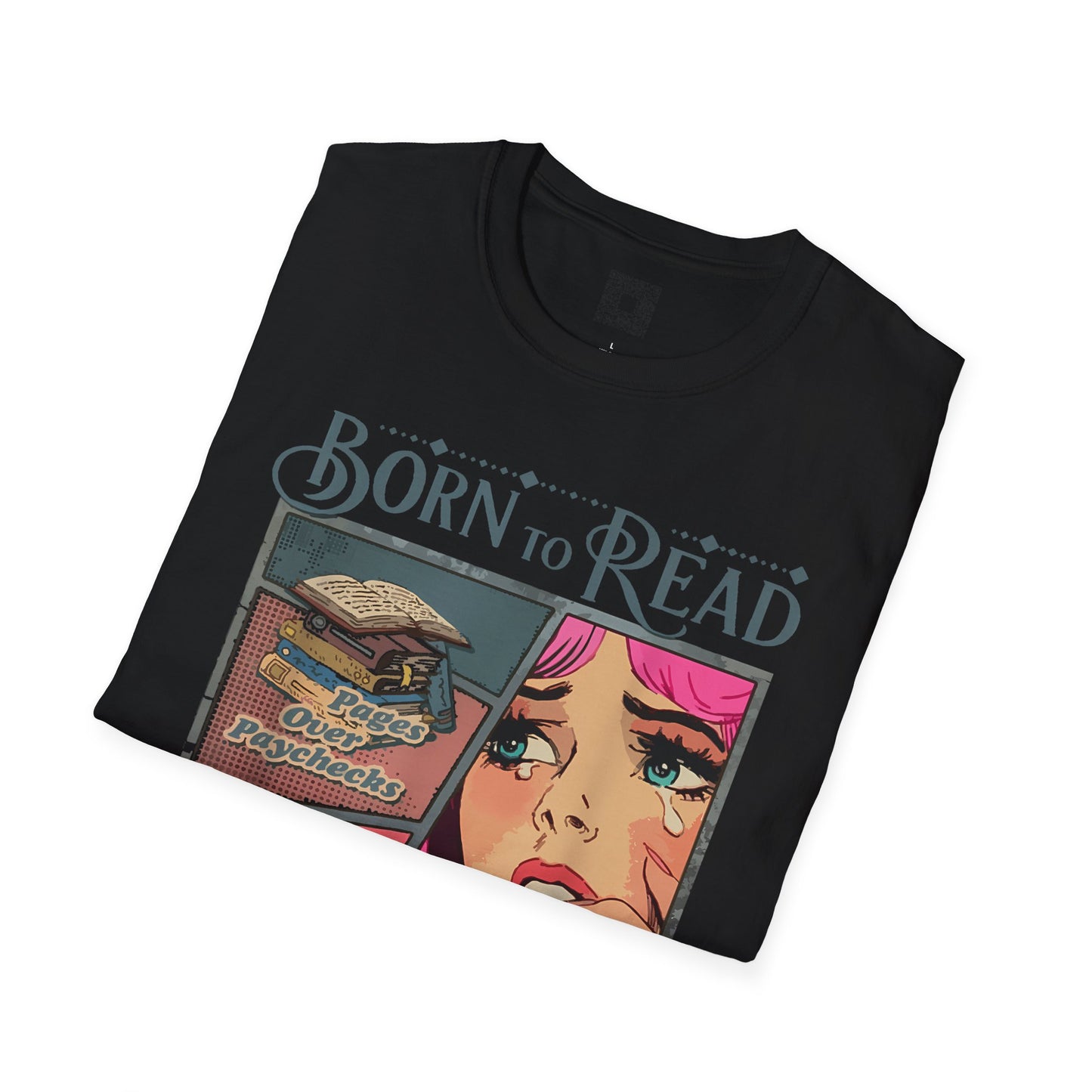 Born to Read Unisex Softstyle T-Shirt, Tee for Book Lovers, Perfect Gift for Book Nerds, Literary Humor