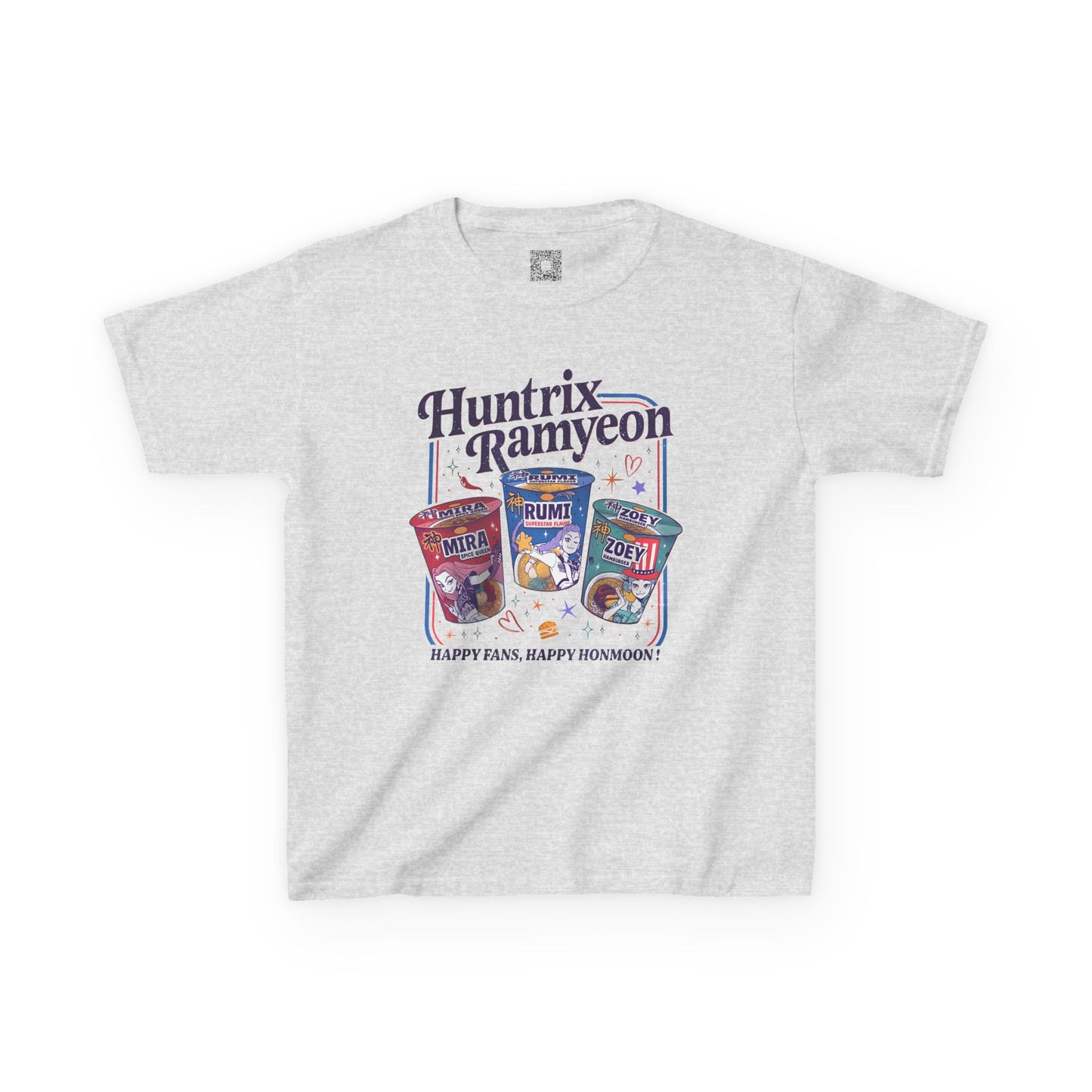 Huntrix Ramyeon Kids Tee - Demon Hunter Shirt for Food Lovers, Perfect for Birthdays, Parties, and Everyday Wear, Youth Cotton T-Shirt
