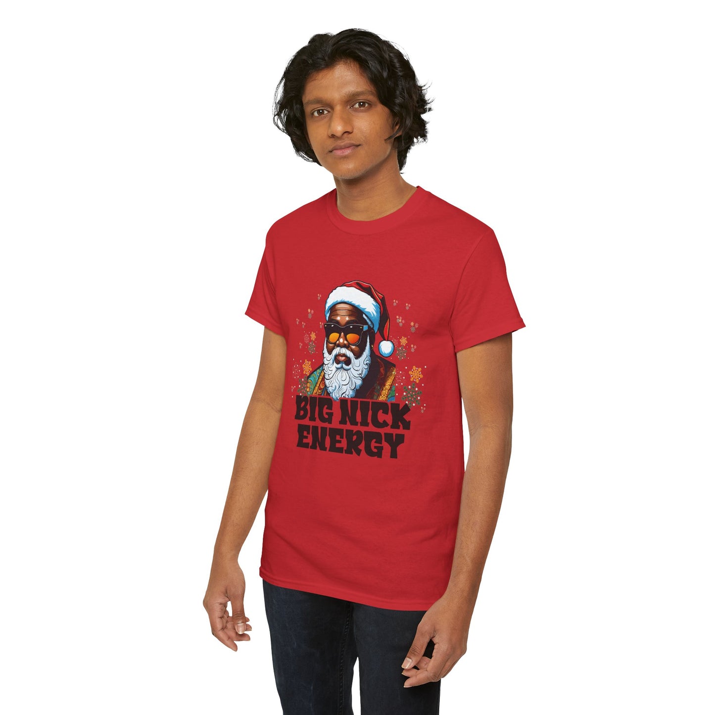T-Shirt — "Big Nick Energy" Santa Graphic Tee | Christmas Holiday Gift