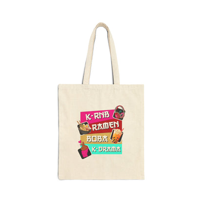 K-Drama KRnB  Tote Bag for Foodie Lovers, Reusable Grocery Bag, KPOP Stans Tote, Gift for KRnB Fans, [...]