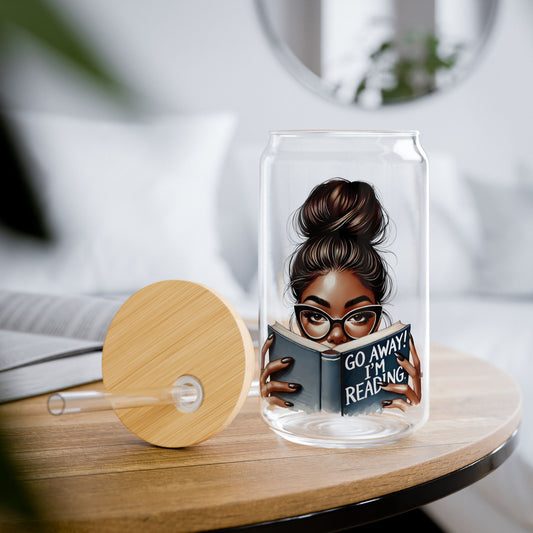 Sipper Glass with Bamboo Lid - Perfect for Readers, Stylish Drinkware for Home, Unique Gift Idea, Eco-Friendly Beverage Container, Fun [...]