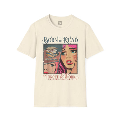 Born to Read Unisex Softstyle T-Shirt, Tee for Book Lovers, Perfect Gift for Book Nerds, Literary Humor