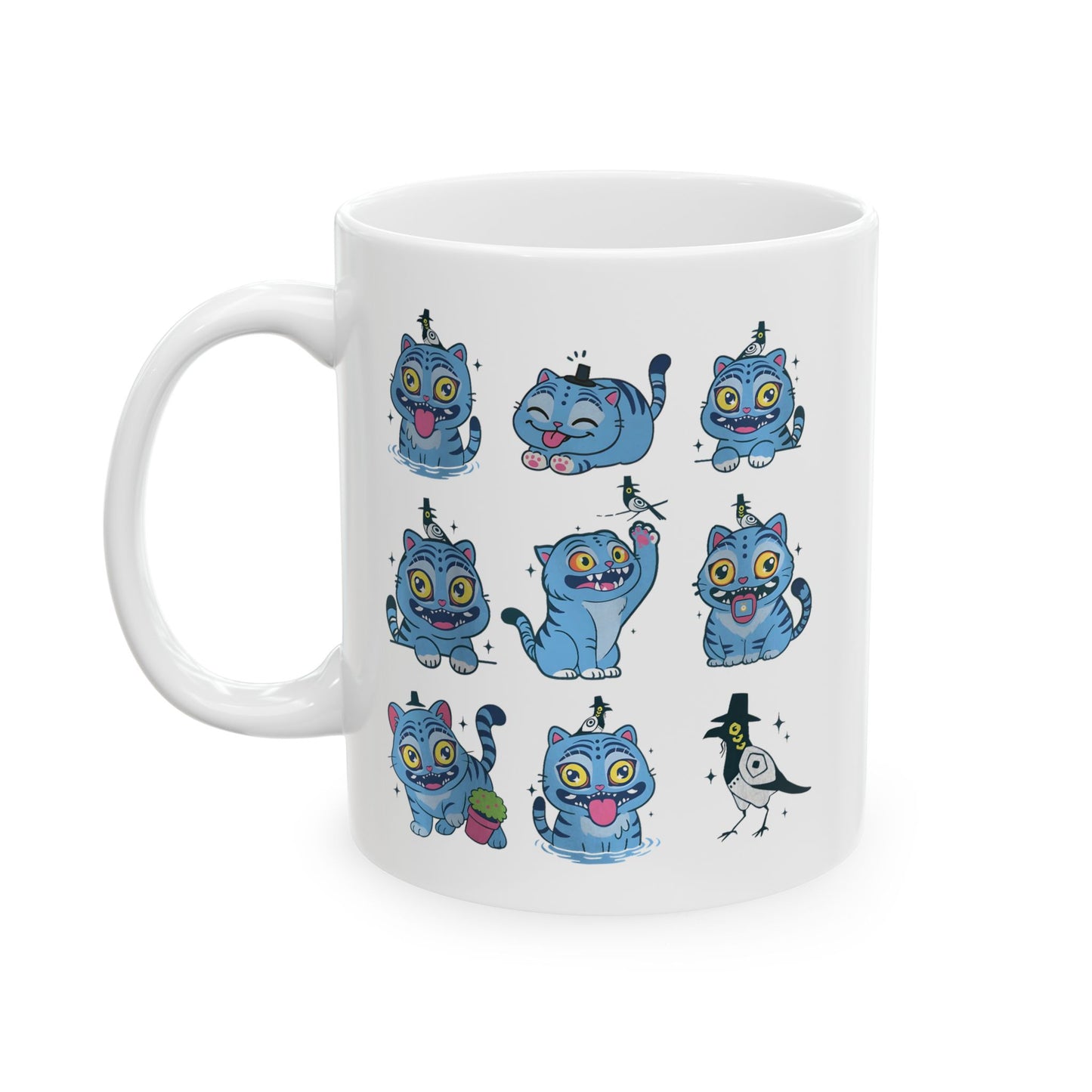 Derpy Ceramic Mug, Demon Hunter Tiger Kpop Fan Gift, Derpy Mug, 11oz, Unique Coffee Cup, Funny KPOP Lover Present, Gift for Mug Lovers