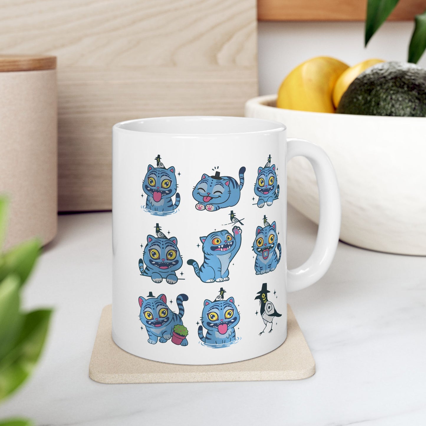 Derpy Ceramic Mug, Demon Hunter Tiger Kpop Fan Gift, Derpy Mug, 11oz, Unique Coffee Cup, Funny KPOP Lover Present, Gift for Mug Lovers