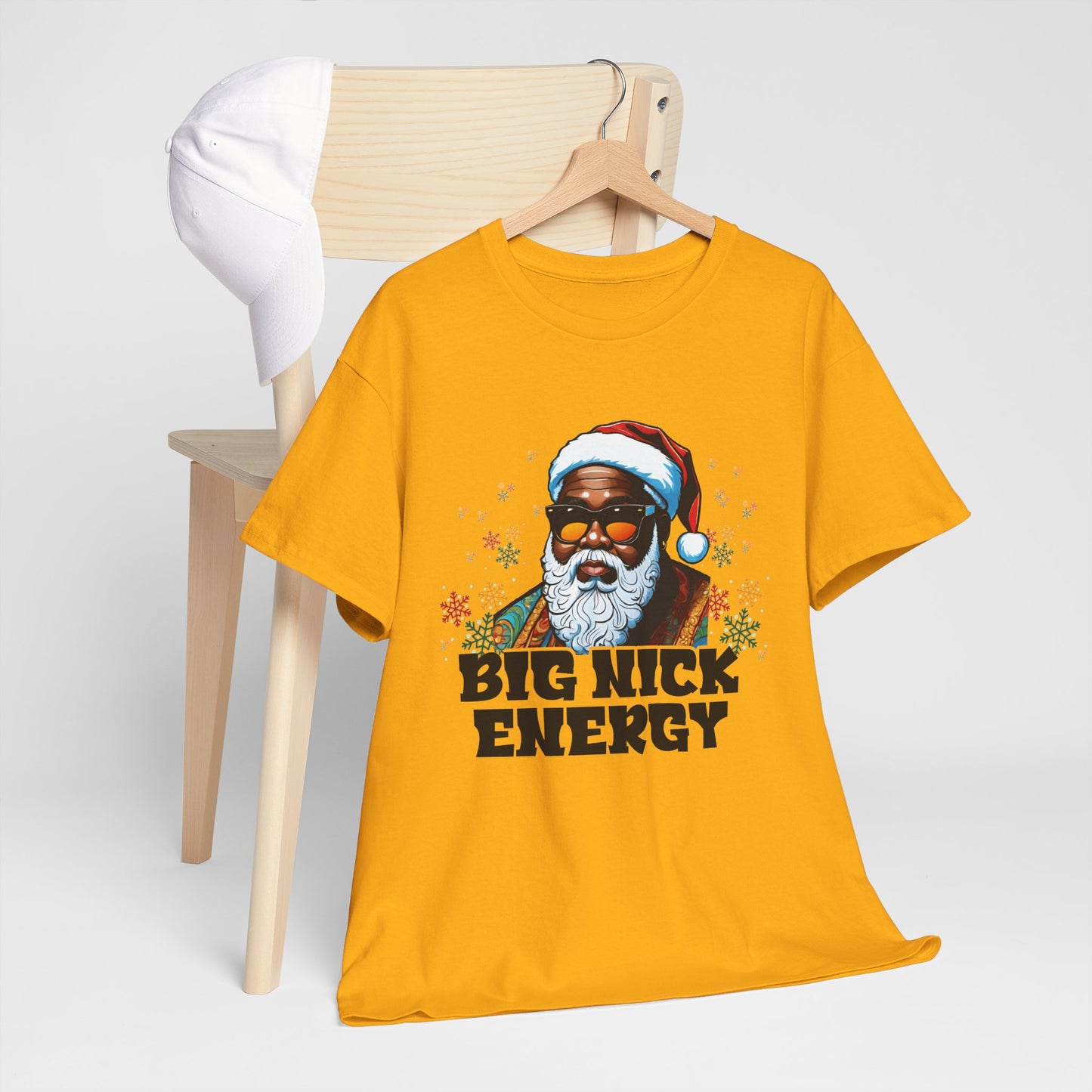 T-Shirt — "Big Nick Energy" Santa Graphic Tee | Christmas Holiday Gift