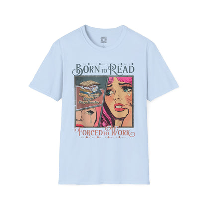 Born to Read Unisex Softstyle T-Shirt, Tee for Book Lovers, Perfect Gift for Book Nerds, Literary Humor