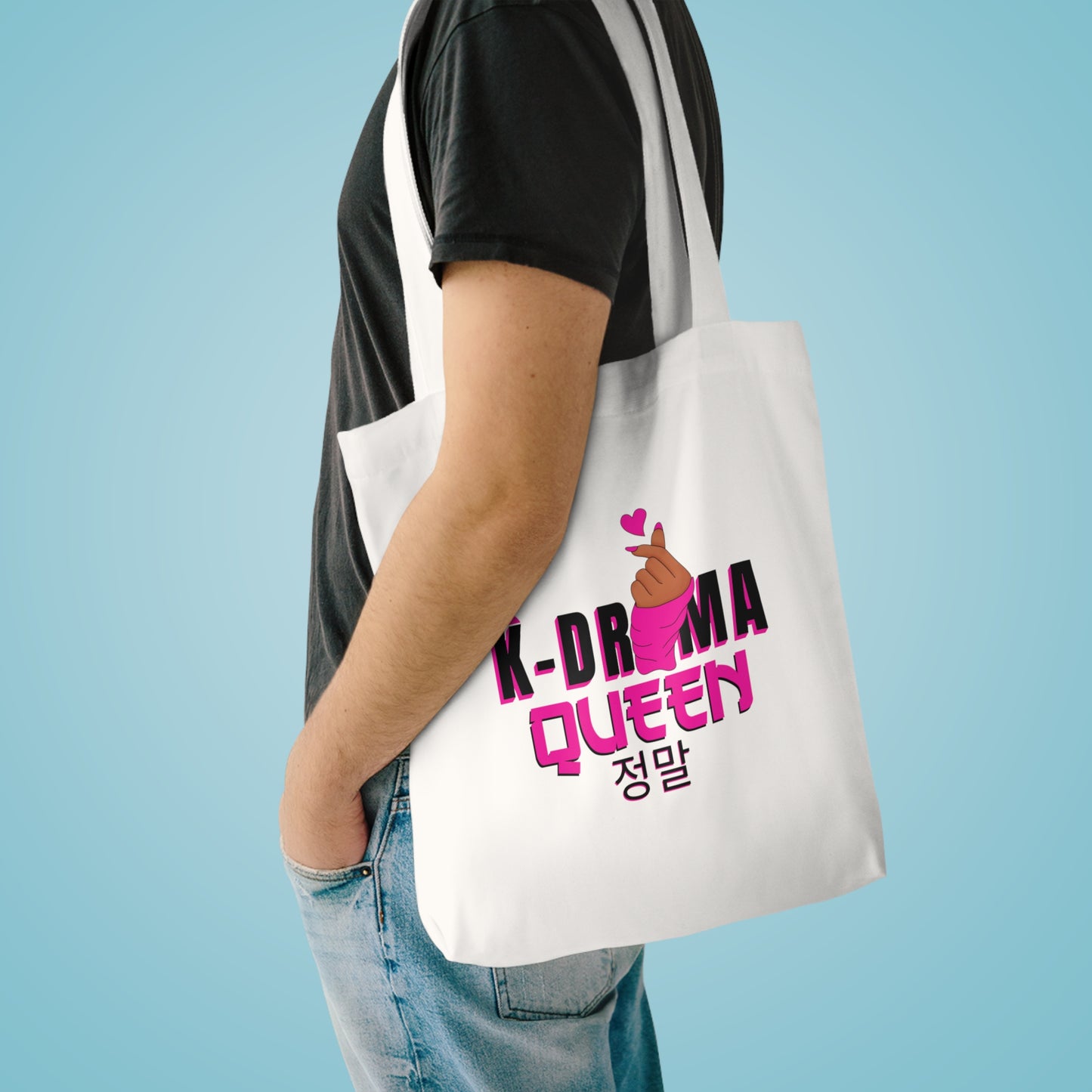 K-Drama Queen Tote Bag | Cute Cotton Carry-All for Fans | Perfect Gift for Birthdays, Movie Nights, K-Drama Lovers