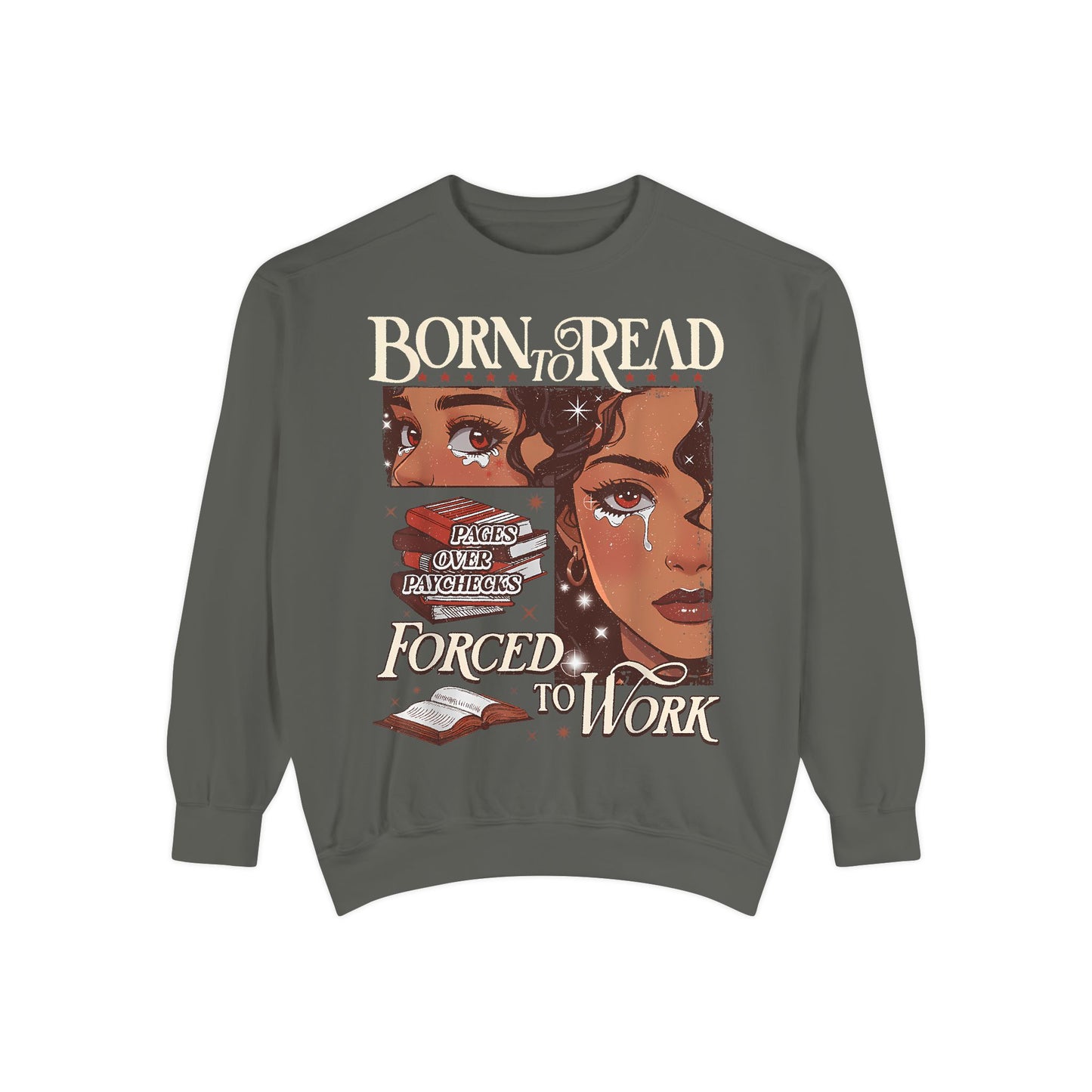 Born to Read Sweatshirt, Unisex Cozy Pullover, Gift for Book Lovers, Literary Sweatshirt, Motivational Fashion