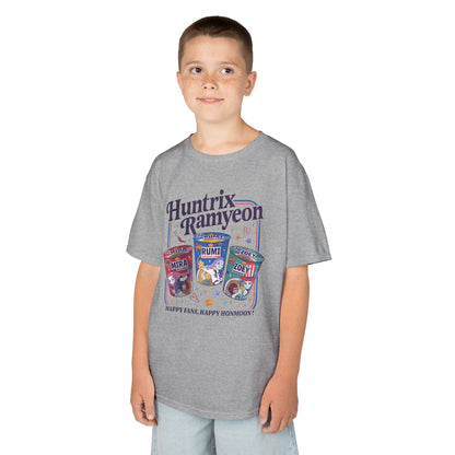 Huntrix Ramyeon Kids Tee - Demon Hunter Shirt for Food Lovers, Perfect for Birthdays, Parties, and Everyday Wear, Youth Cotton T-Shirt