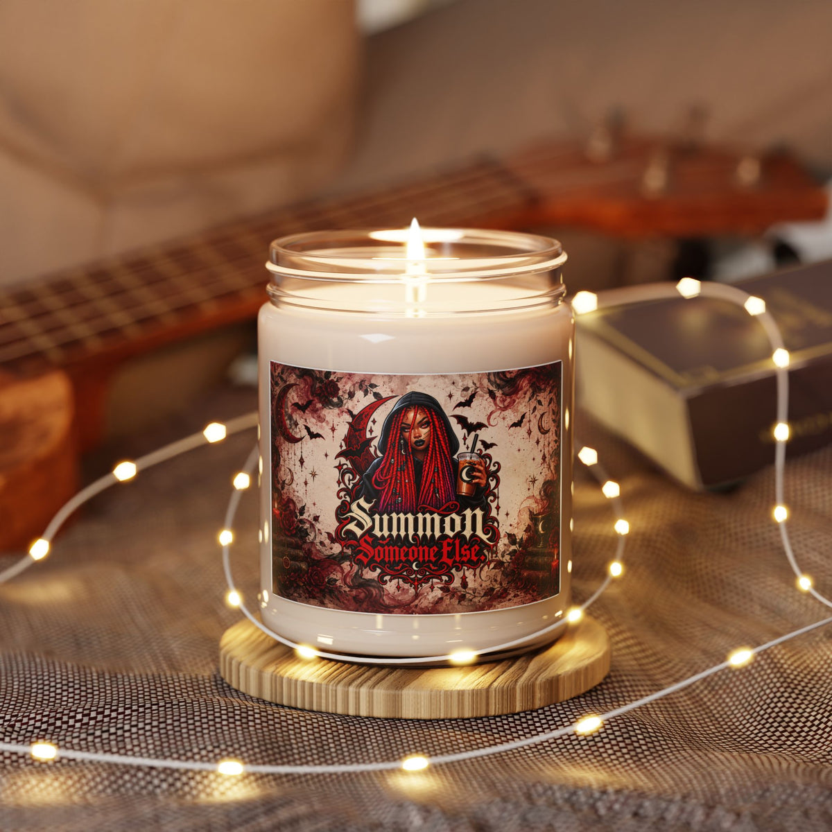 Summon Someone Else Candle | Gothic Witchy Candle | Dark Humor Gift for Book Lovers
